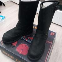 Stivali Biker RED BLACK Steel Toe (Tg40 - UOMO)