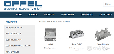 Materiale antenna TV DVB-T DVB-T2 Offel Fracarro