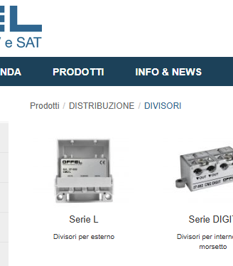 Materiale antenna TV DVB-T DVB-T2 Offel Fracarro
