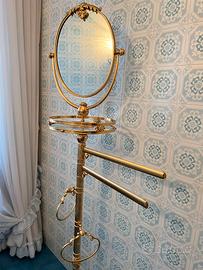 Servomuto/Piantana Porta Asciugamani in Ottone Mas