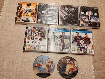 Lotto 9 videogiochi + 4 custodie e inserti Ps3