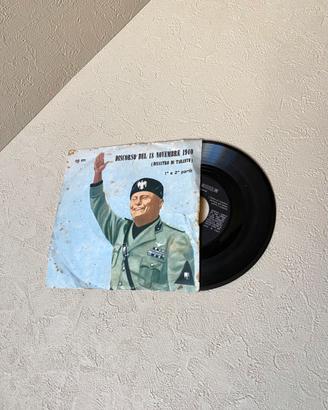 Vinile 45 giri Discorso B. Mussolini 18 Nov 1940