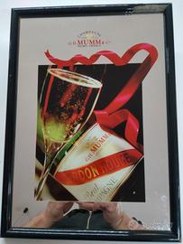 specchio pubblicitario champagne mumm