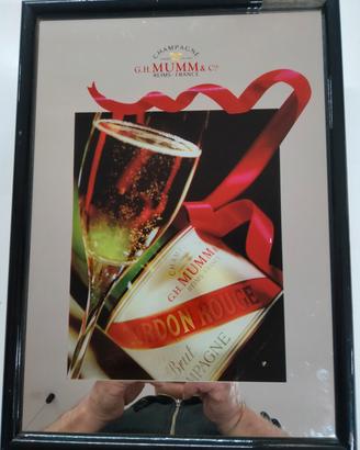 specchio pubblicitario champagne mumm