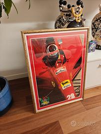 quadro con poster ferrari F1 celebrativo 20 anni