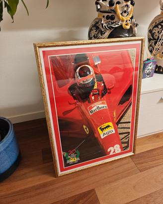 quadro con poster ferrari F1 celebrativo 20 anni