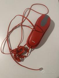 Telefono fisso Brondi rosso vintage – design rétro