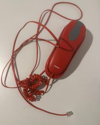 Telefono fisso Brondi rosso vintage – design rétro