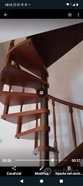 scala a chiocciola in legno 
