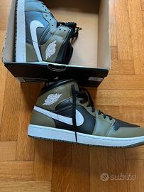Nike Air Jordan 1  Mid colore Verde Nero