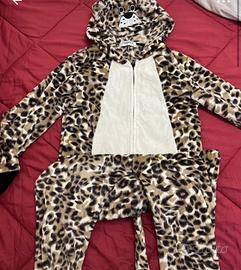 Pigiama intero leopardato