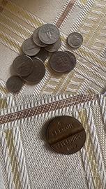 Lotto vintage mix di monete americane + gettone