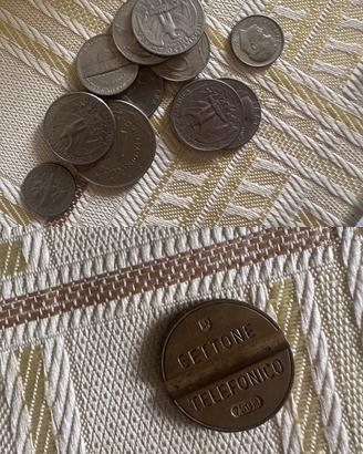 Lotto vintage mix di monete americane + gettone