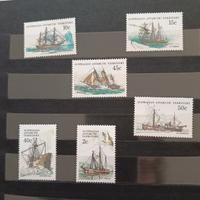 6 francobolli Antartide; 8 Sharja; 3 Ras Al Khaima