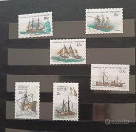 6 francobolli Antartide; 8 Sharja; 3 Ras Al Khaima