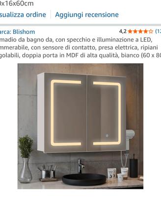 Specchiera bagno molto elegante