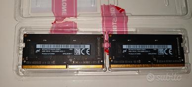 Ram DDR4 2666 mhz sodimm 4gb + 4gb totale 8gb
