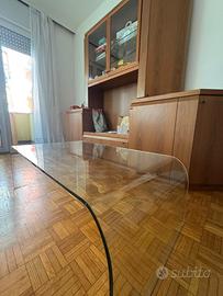 Tavolino in vetro curvato - design moderno