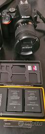 Nikon d3500 18-55 kit + 2 batterie + zaino