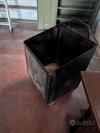 Carrello Portalegna e Portapellet in Ferro Battuto