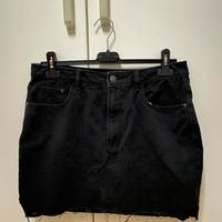 Minigonna Calliope in denim nera