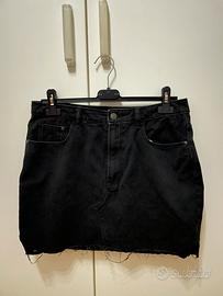 Minigonna Calliope in denim nera