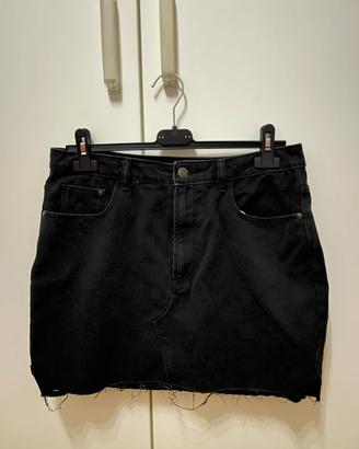 Minigonna Calliope in denim nera