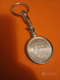 Moneta Argento san Marino 500 lire portachiavi