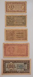 LIRE 1-5-10-50-100 SERIE OCCUPAZIONE ISTRIA WW2