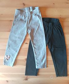 pantaloni neonata 12 mesi in cotone nero grigio 