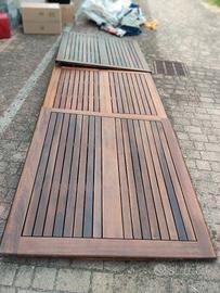 Tavolo da giardino allungabile in legno massello (