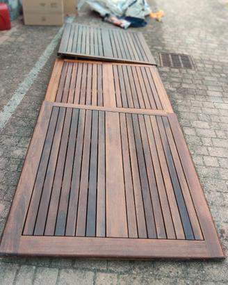 Tavolo da giardino allungabile in legno massello (