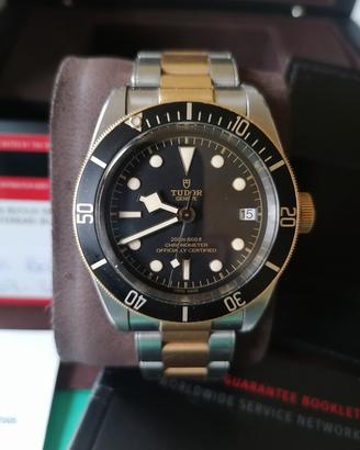 Tudor black bay acciaio oro orologio uomo