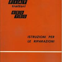 Manuale  di officina per trattori Fiat  650 e 750