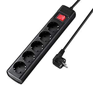 AUKEY Multipresa Elettrica 5 Posti Cavo 3m