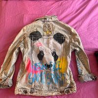 zara giacca jeans panda S