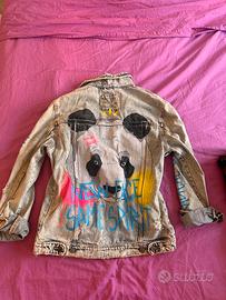 zara giacca jeans panda S