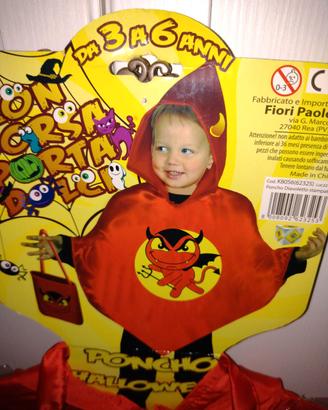 Poncho halloween + borsetta 3-6 anni
