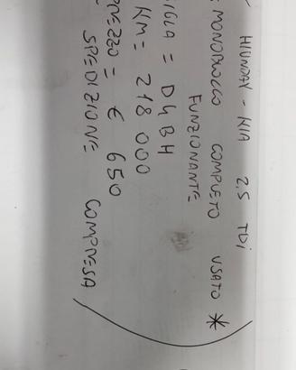 MONOBLOCCO COMPLETO HYUNDAI-KIA 2.5 TDI