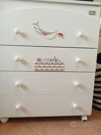 Lettino, fasciatoio e