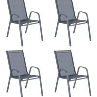 Set 4 Sedie Da Giardino Impilabili