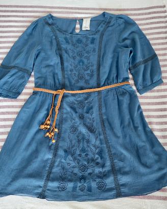 Vestito blu in cotone L