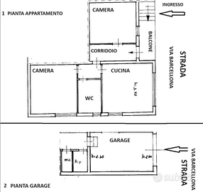 Appartamento 80 mq con garage, Via Barcellona