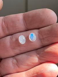 Coppia di pietre di luna cabochon ovale