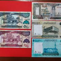 Set collezione 5 banconote Somalia e Somaliland 