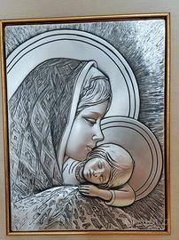 Madonna con bambino in argento 925