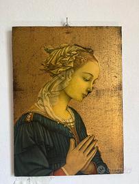 QUADRETTO DEVOZIONALE CON MADONNA IN PREGHIERA