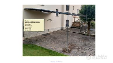 Pergola addossata zincata