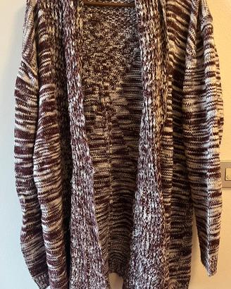 Cardigan lungo aperto donna cotone S/M nuovo