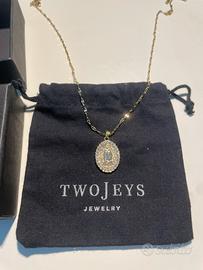 Collana dorata TwoJeys con ciondolo Madonna